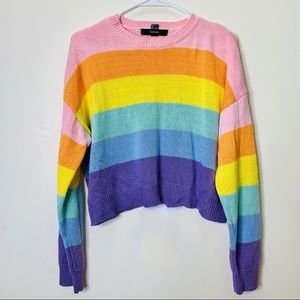 Rainbow striped sweater
